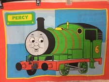Thomas the Train & Percy Standard Pillow Case Set 2 2006 Blue Green Red Colors