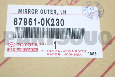 K☆238 GIDK INC 87961-0E130 Genuine Toyota Driver Side Mirror Outside