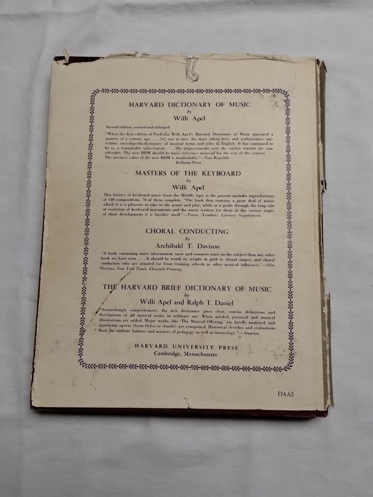 Historical Anthology of Music - Baroque, Rococo, and Pre-Classical Music by Apel