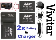 Hi Capacity 2-Pcs LP-E17 Li-Ion Battery w/Charger For Canon EOS R10 R50 R100 R8