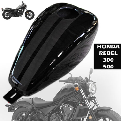 HONDA REBEL CMX 500 300 17-18-22 TANK COVER FAIRING FULL GLOSS BLACK FENDER FUEL - Foto 1 di 7