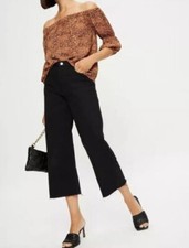 DOROTHY P3RKINS LADIES ANIMAL PRINT PUFF SLEEVE BARDOT TOP SIZE 14 NEW (135 SALE