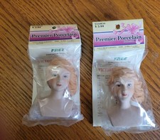 Premier Porcelain Female Lissa Doll 2 Head Hands Auburn Hair 10102 3" Vtg