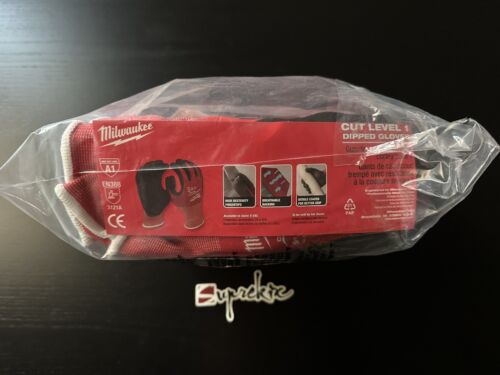 Milwaukee Large Red Nitrile Level 1 Cut Resistant Dipped Work Gloves (12-Pack)