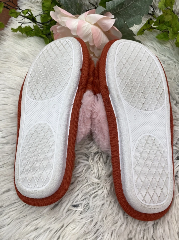 Zapatilla difusa Mates de suela de segunda mano roja y rosa ~ talla 6 bonita Foto 4 de 4