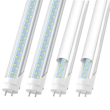 T8 4FT Type A+B Light Bulbs 24W Plug and Play or Ballast Bypass LED Shop Light