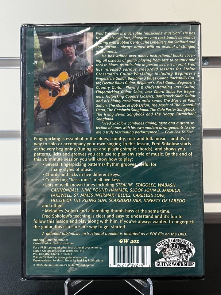 "Beginner's Fingerpicking Guitar - Taught by Fred Sokolow" DVD SEALED! - Imagem 2 de 2