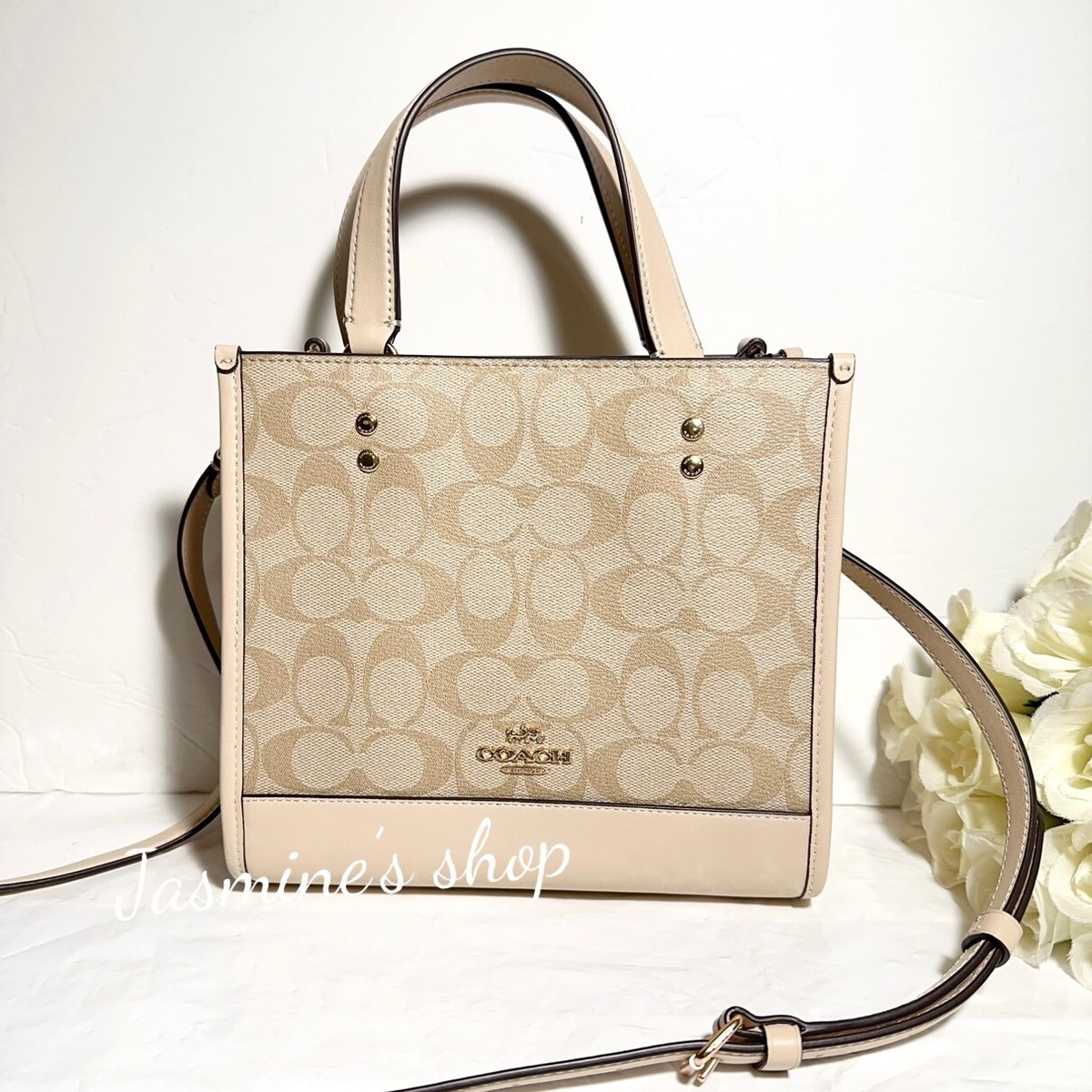 NWT Coach CP481 New Year Dempsey Tote 22 With Dragon Signature 