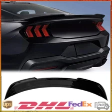 Fits 24-25 Ford Mustang S650 Trunk Spoiler DECK Gloss Black Rear Deck Lid Wing