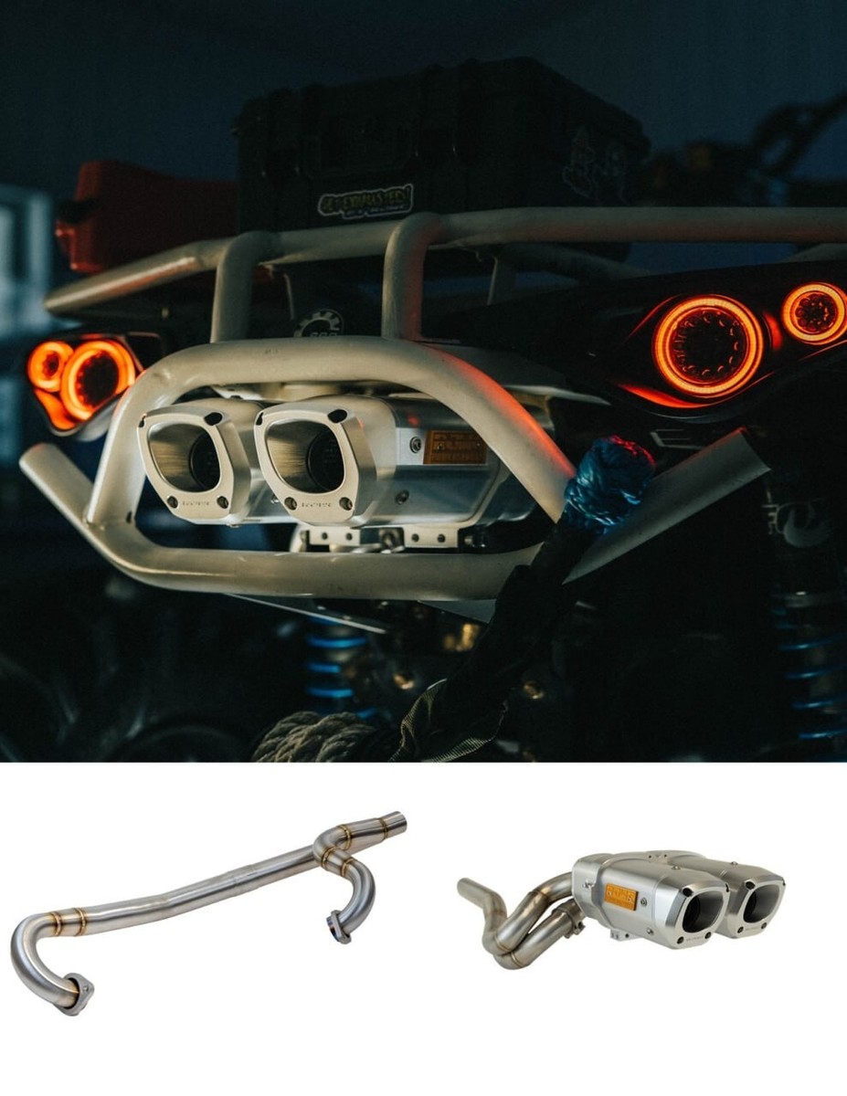 RJWC Dual Exhaust & High Flow Headers & Rear LED Lights For Can Am
