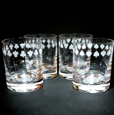 GODINGER BLACKJACK DOUBLE OLD FASHIONED GLASS...