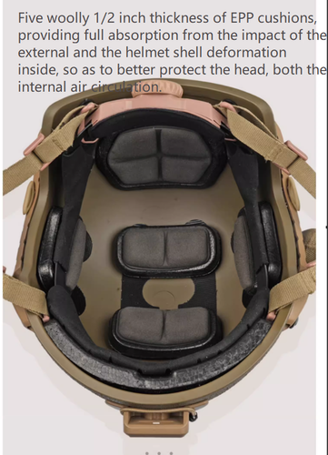 Combat protective helmet ECH high cut fiberglass action version MICH2001 helmet - Picture 9 of 10