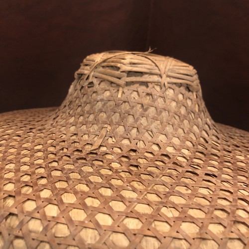 Chapeau conique chapeau de campagne en rotin vintage - Photo 3/19