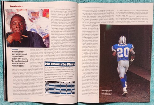 Why Barry Sanders Retired 1999 Sports Illustrated Full Issue 100 Pages - Picture 5 of 7