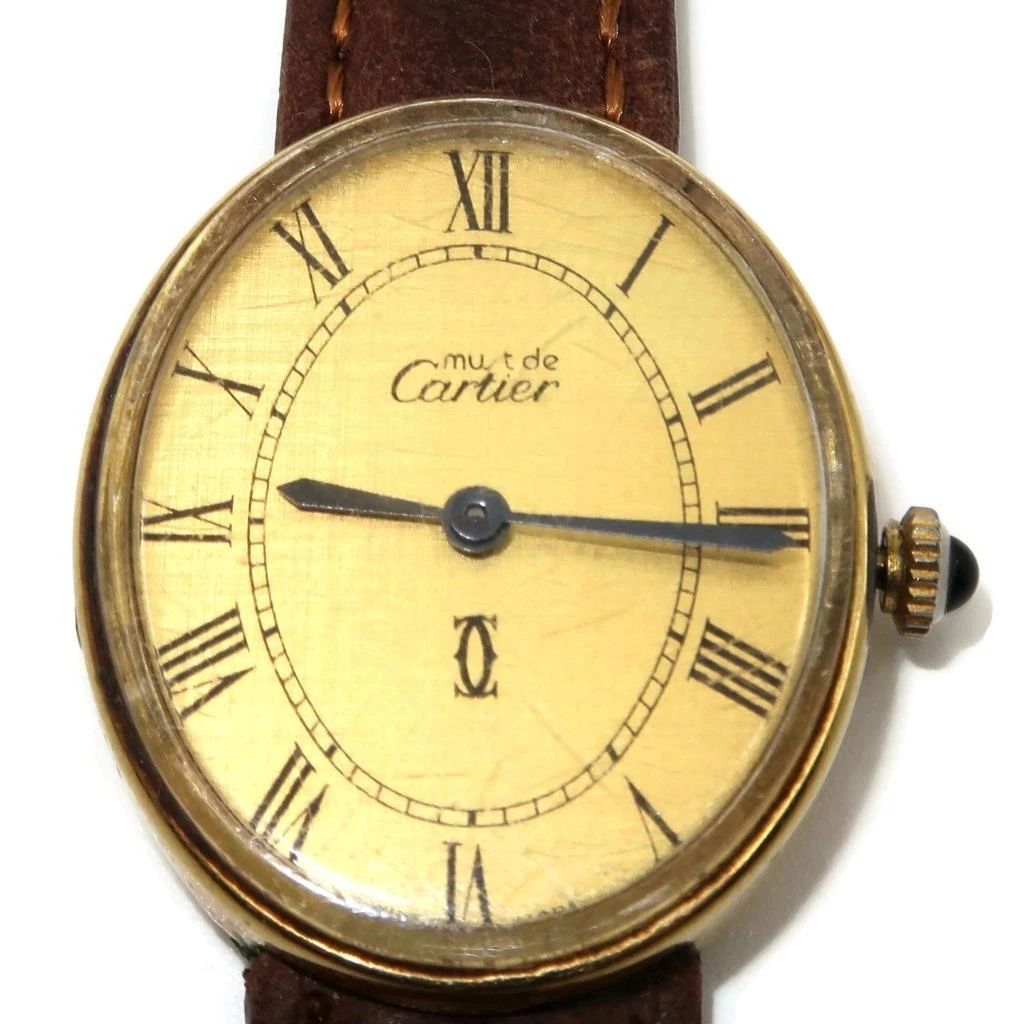 Vintage Must de Cartier Swiss 18K Electroplated 7162 Windup