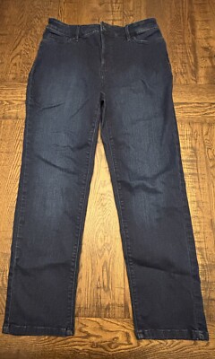 Croft & Barrow Women's 5 Pocket Flat Front Dark Wash Jeans Size 12