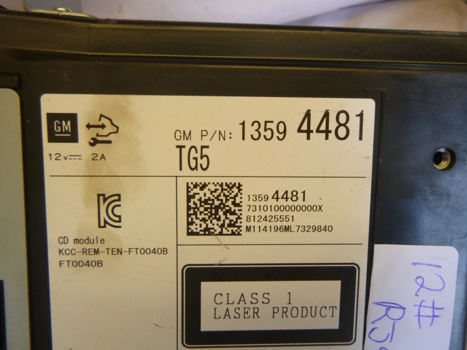 14 15 Buick Regal Chevrolet Impala GMC Yukon TG5 Cd Player 13594481 RJQ16 - Image 4 of 4