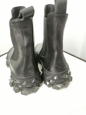 Jimmy Choo Diamond X Chelsea Boots Black Leather Sole Size Jimmy Choo Diamond X Chelsea Boots Black Leather Sole Size
