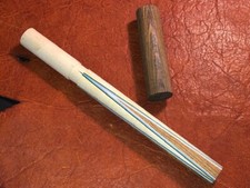 Jerry Rauenzahn 4 Point Prong Pool Cue Front. Bocote into Maple.