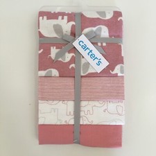 NEW Carters 4-pack Receiving Blankets Baby Gift Elephants Stripes and Solid