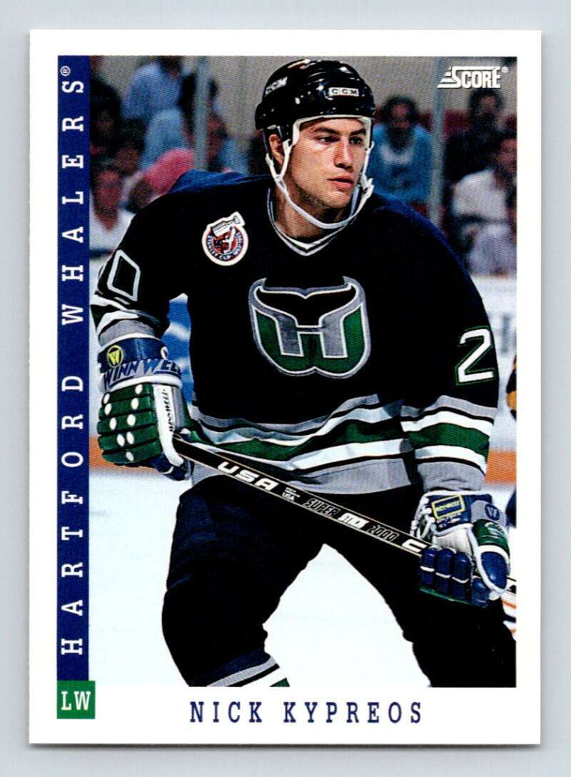 1993-94 Score Canadian #404 Nick Kypreos Hockey Hartford Whalers 
