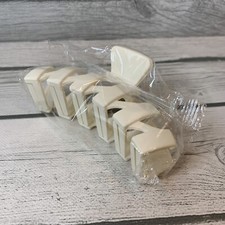 Hair Claw Clip X Large 4 1/2  White Color Matte Healthy Hair 90  s Crab Zig Zag