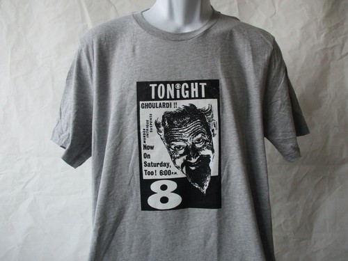 Ghoulardi in Cleveland Saturdays at 6:00 TV Lt Gray T Shirt - Men's L - 3XL NEW - Picture 6 of 12