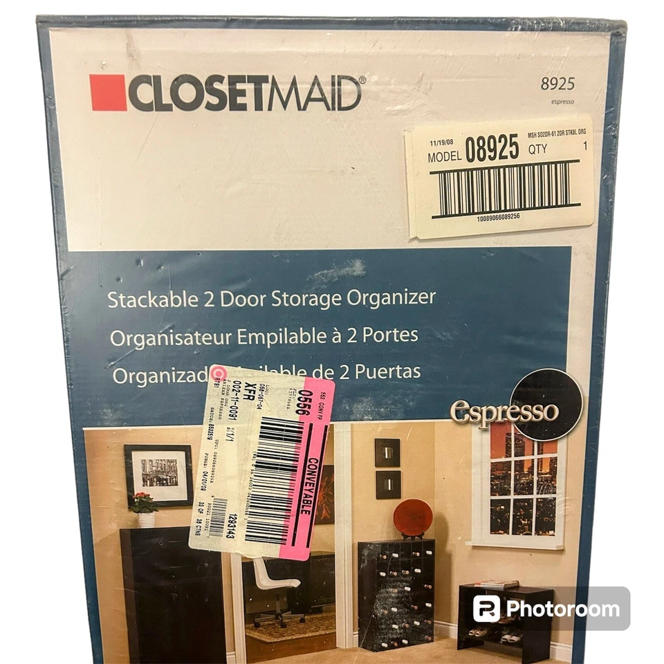 Organizador de armazenamento expresso empilhável 2 portas Closetmaid 8925 - Imagem 2 de 4