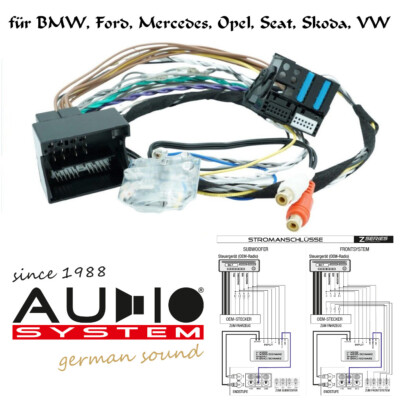 AUDIO SYSTEM  High Low Adapter für BMW E F 1er 2er 3er 4er 5er X1 X3 X5 X6 Z4