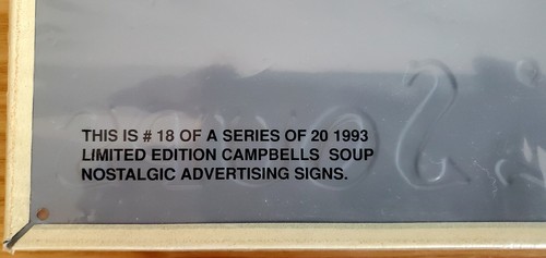 Vtg 1993 Campbells Soup Metal Sign Lot 11, 13, 16 & 18 in a series of 20 - NEW! - Picture 3 of 11