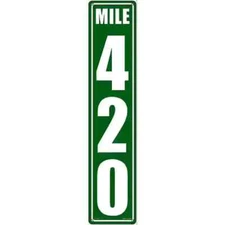 Mile Marker 420 3"x12" metal street sign plaque Home Door Garage Wall Decor