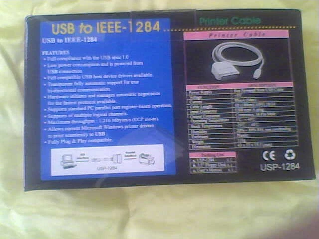IEEE-1284 to USB cable 6ft. NIB Unbranded Printer Cable - Image 3 of 3