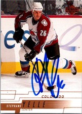 Stephane Yelle 2000-01 Upper Deck #277 Colorado Avalanche Auto Hand Signed