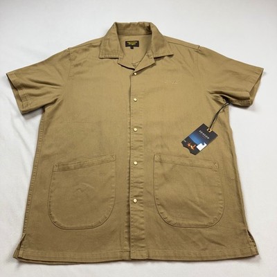 Seager Grit Co South Paw Whippersnapper Shirt Mens LG Washed Khaki Cotton NWT