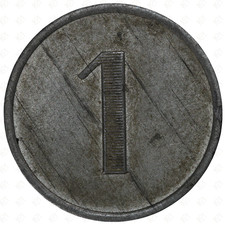 Belgium Casino Kursaal d'Ostende 1 Franc Token ? Version 1 ? Undated ? Zinc