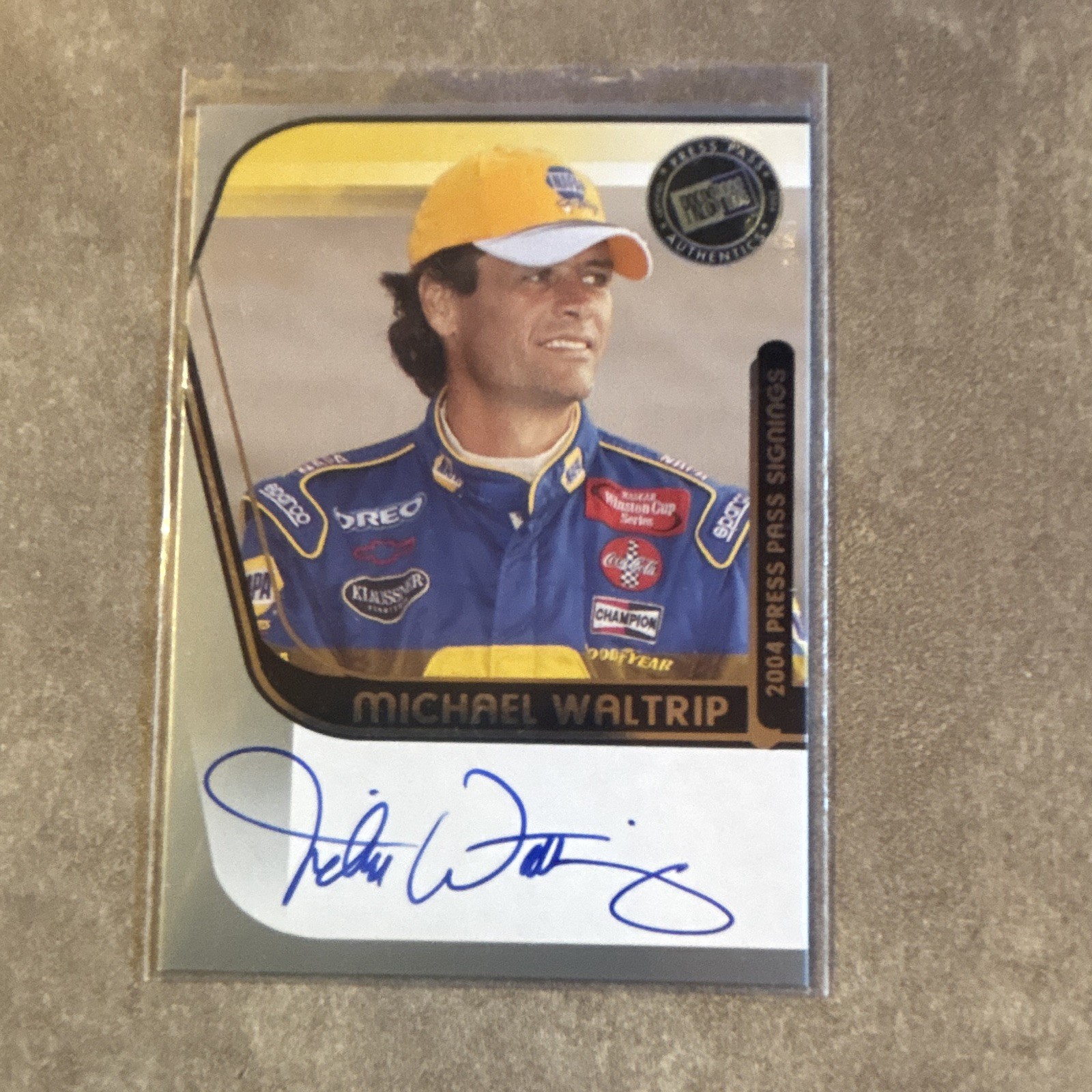 Press Pass Signings Michael Waltrip Autograph Silver Card #8 2004 NASCAR