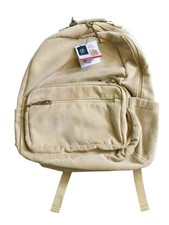 Corduroy Backpack 16 Beige Large Capacity Laptop Bag Travel School Bag New