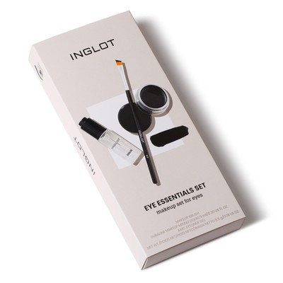 Inglot Eye Essentials Set | Duraline + Amc Eyeliner Gel 77 + Makeup Br