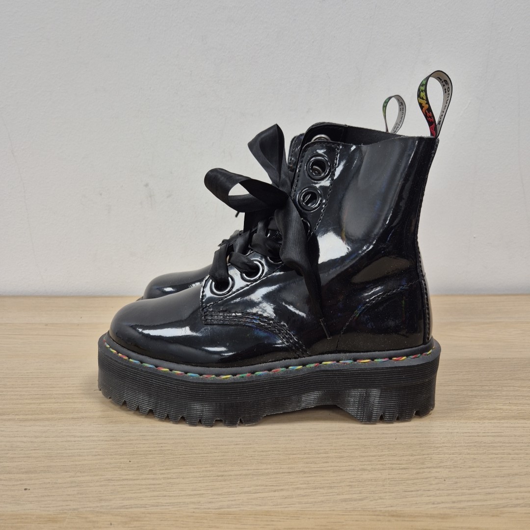 Patent Leather Boots Molly Rainbow Patent Doc Martens Dr Martens