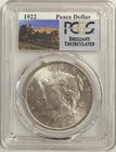 1922 Peace Dollar 90% Silver Coin BU Grade Certified By PCGS Frosty White #437