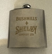 BUSHMILLS Irish Whiskey Hip Flask 6 Oz Tommy Shelby Rare