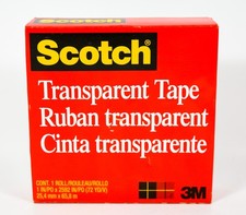 3M Scotch Transparent Tape 1" x 72 yards Glossy Finish