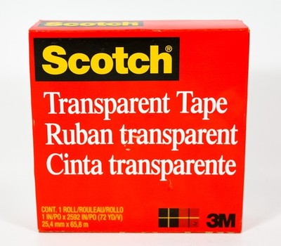 3M Scotch Transparent Tape 1'' x 72 yards Glossy Finish