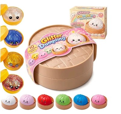 Dumpling Squishy Rainbow Glitzern Mystery Geschenk Fidget Fun Stress Glitter Toy