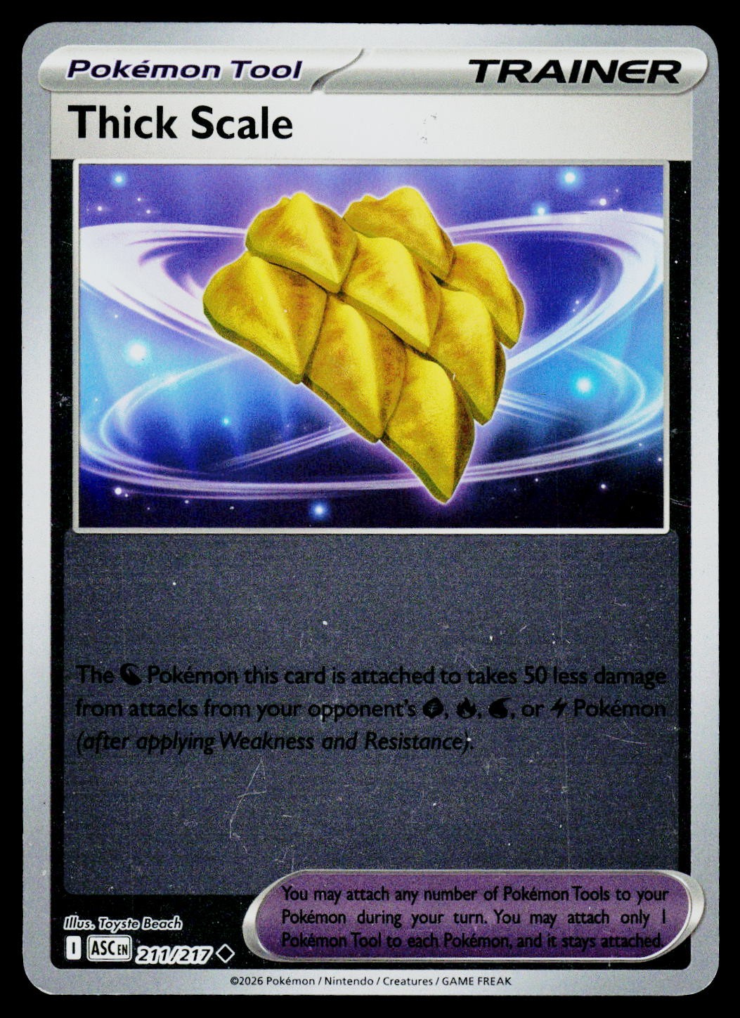 ME: Ascended Heroes Thick Scale 211/217 Reverse Holo NM