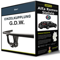 Starre AnhäNgerkupplung für Alfa Romeo Stelvio 04.2017-Jetzt Typ 949 G.D.W. NEU