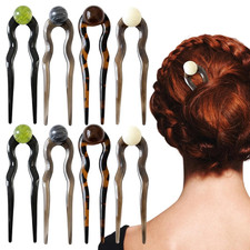 Haarnadel Set 8 St&uuml;ck f&uuml;r Damen, elegante French Pins 13cm, vielseitig, farbopti