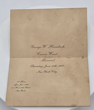Antique June 14th 1900 New York Wedding Invitation With Original Envelope Antique June 14th 1900 New York Wedding Invitation With Original Envelope