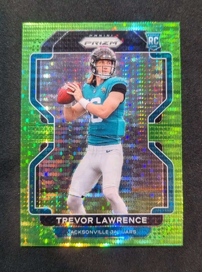 Trevor Lawrence RC 2021 Prizm #331 Neon Green Pulsar