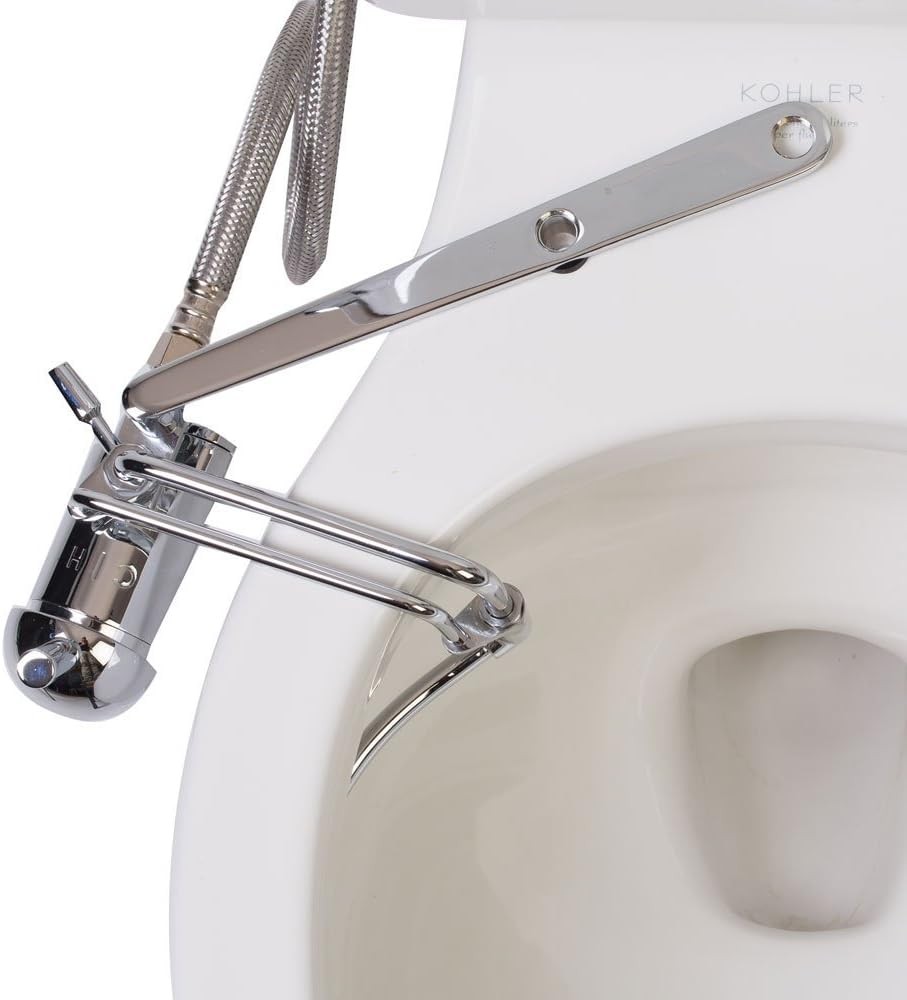 GoBidet 2003C ALL METAL Bidet Attachment in Beautiful Chromed Finish Silver 